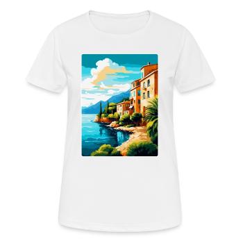 Mallorca Spain Vintage Travel Poster Souvenir WPA - Women's Breathable T-Shirt - white - Front - AI Model Female 172 dark (172cm)