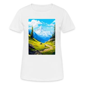 Gran Paradiso Italy Vintage Travel Poster Souvenir - Women's Breathable T-Shirt - white - Front - AI Model Female 172 dark (172cm)
