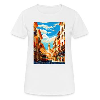 Pamplona Spanien Vintage Reiseplakat Souvenir WPA - Frauen T-Shirt atmungsaktiv - Weiß - Vorne - AI Model Female 172 dark (172cm)