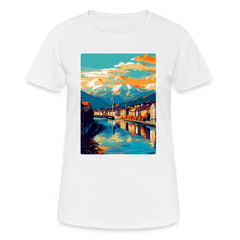 Villach Austria Vintage Travel Poster Souvenir WPA - Women's Breathable T-Shirt - white - Front - AI Model Female 172 dark (172cm)