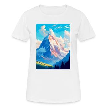 Eiger Suisse Affiche de voyage vintage souvenir - T-shirt respirant Femme - blanc - Devant - AI Model Female 172 dark (172cm)