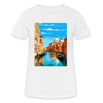 Venedig Italien Vintage Reiseplakat WPA Souvenir - Frauen T-Shirt atmungsaktiv - Weiß - Vorne - AI Model Female 172 dark (172cm)