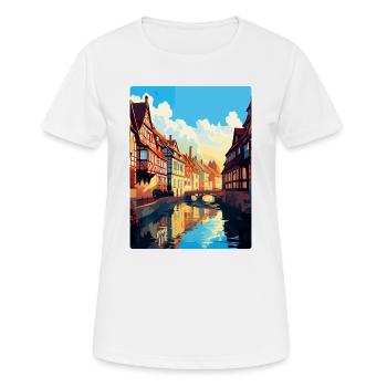Colmar Frankreich Vintage Reiseplakat WPA Souvenir - Frauen T-Shirt atmungsaktiv - Weiß - Vorne - AI Model Female 172 dark (172cm)