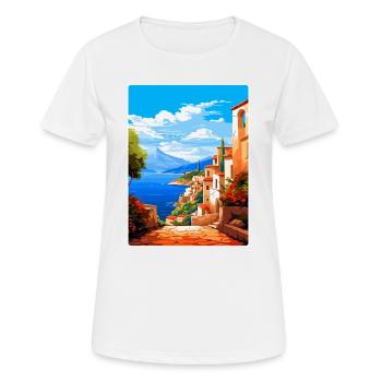 Altea Spain Vintage Travel Poster WPA Art Souvenir - Women's Breathable T-Shirt - white - Front - AI Model Female 172 dark (172cm)