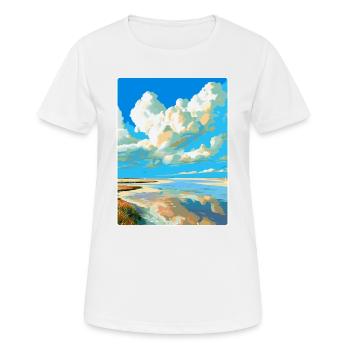 Wattenmeer Niederlande Vintage Reiseposter WPA - Frauen T-Shirt atmungsaktiv - Weiß - Vorne - AI Model Female 172 dark (172cm)