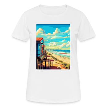 Zandvoort Niederlande Vintage Reiseplakat WPA - Frauen T-Shirt atmungsaktiv - Weiß - Vorne - AI Model Female 172 dark (172cm)