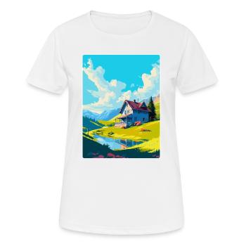 Appenzell Suisse Affiche de voyage vintage WPA - T-shirt respirant Femme - blanc - Devant - AI Model Female 172 dark (172cm)