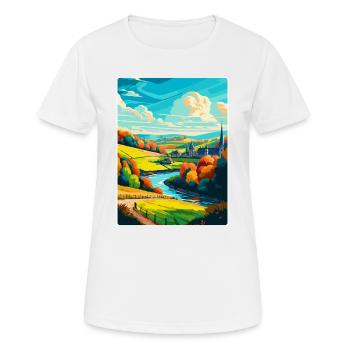 Ardennes France Vintage Voyage Poster Souvenir WPA - T-shirt respirant Femme - blanc - Devant - AI Model Female 172 dark (172cm)