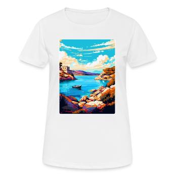 Kornati Kroatien Vintage Reiseplakat Souvenir WPA - Frauen T-Shirt atmungsaktiv - Weiß - Vorne - AI Model Female 172 dark (172cm)