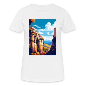 Ronda Spain Vintage Travel Poster WPA Art Souvenir - Women's Breathable T-Shirt - white - Front - AI Model Female 172 dark (172cm)