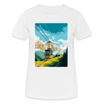 Penkenbahn Autriche Affiche de voyage vintage souvenir - T-shirt respirant Femme - blanc - Devant - AI Model Female 172 dark (172cm)