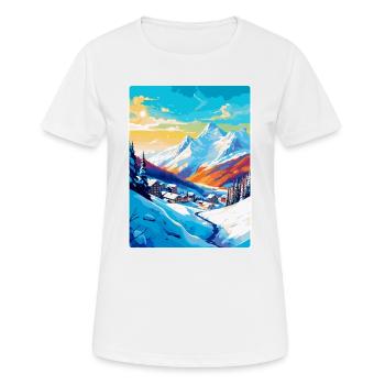 Les Arcs France Vintage Travel Poster Souvenir WPA - Women's Breathable T-Shirt - white - Front - AI Model Female 172 dark (172cm)