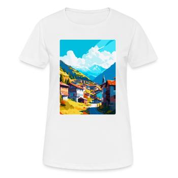 Artvin Turquie Vintage Affiche de voyage WPA Souvenir - T-shirt respirant Femme - blanc - Devant - AI Model Female 172 dark (172cm)
