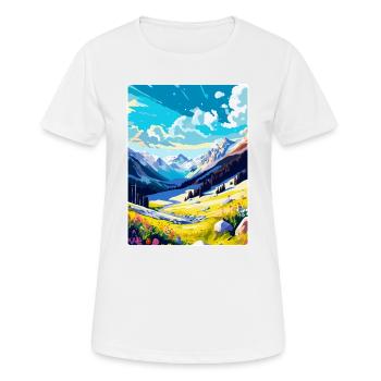 Obertauern Österreich Vintage Reiseplakat Souvenir - Frauen T-Shirt atmungsaktiv - Weiß - Vorne - AI Model Female 172 dark (172cm)