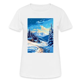 Reiteralm Autriche Affiche de voyage vintage souvenir - T-shirt respirant Femme - blanc - Devant - AI Model Female 172 dark (172cm)
