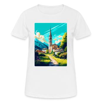 Hallein Autriche Affiche de voyage vintage souvenir WPA - T-shirt respirant Femme - blanc - Devant - AI Model Female 172 dark (172cm)