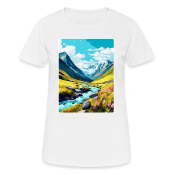 Hohe Tauern Österreich Vintage Reiseplakat Souvenir - Frauen T-Shirt atmungsaktiv - Weiß - Vorne - AI Model Female 172 dark (172cm)
