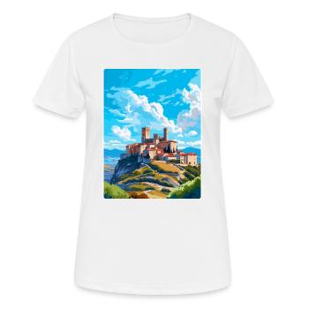 Avila Spain Vintage Travel Poster WPA Art Souvenir - Women's Breathable T-Shirt - white - Front - AI Model Female 172 dark (172cm)