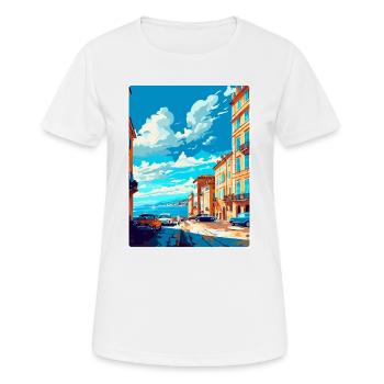 Trieste Italie Affiche de voyage vintage WPA Souvenir - T-shirt respirant Femme - blanc - Devant - AI Model Female 172 dark (172cm)