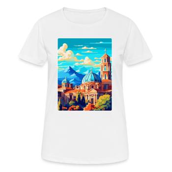 Sofia Bulgarie Affiche de voyage vintage Souvenir WPA - T-shirt respirant Femme - blanc - Devant - AI Model Female 172 dark (172cm)