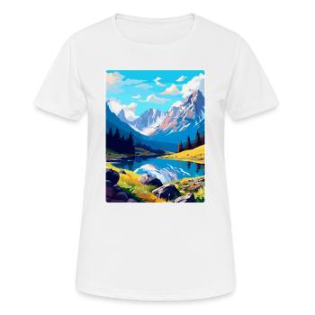 Tatry Pologne Affiche de voyage vintage WPA Souvenir - T-shirt respirant Femme - blanc - Devant - AI Model Female 172 dark (172cm)