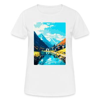 Andermatt Suisse Affiche de voyage vintage WPA - T-shirt respirant Femme - blanc - Devant - AI Model Female 172 dark (172cm)