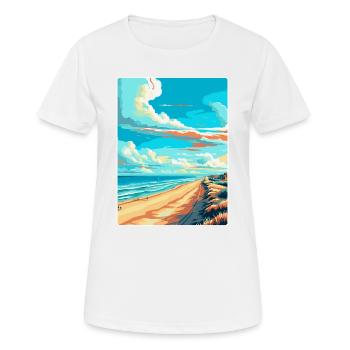 Zandvoort Niederlande Vintage Reiseplakat WPA - Frauen T-Shirt atmungsaktiv - Weiß - Vorne - AI Model Female 172 dark (172cm)
