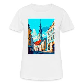 Czestochowa Pologne Affiche de voyage vintage souvenir - T-shirt respirant Femme - blanc - Devant - AI Model Female 172 dark (172cm)