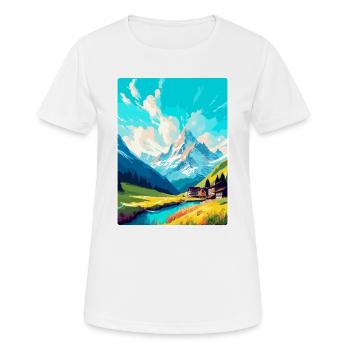 Lech Österreich Vintage Reiseplakat WPA Souvenir - Frauen T-Shirt atmungsaktiv - Weiß - Vorne - AI Model Female 172 dark (172cm)