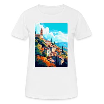 Grasse France Affiche de voyage vintage WPA Souvenir - T-shirt respirant Femme - blanc - Devant - AI Model Female 172 dark (172cm)