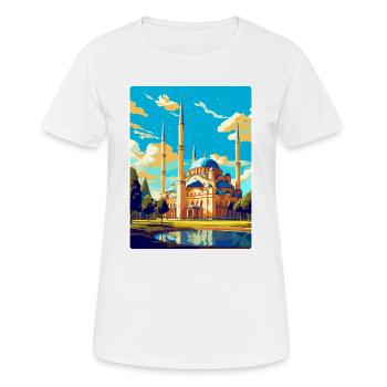 Edirne Turkey Vintage Travel Poster WPA Souvenir - Women's Breathable T-Shirt - white - Front - AI Model Female 172 dark (172cm)