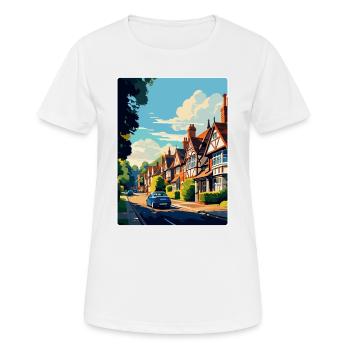 Lindfield Angleterre Royaume-Uni Affiche de voyage vintage WPA Art - T-shirt respirant Femme - blanc - Devant - AI Model Female 172 dark (172cm)