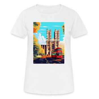 Westminster Abbey London England Großbritannien Reiseplakat - Frauen T-Shirt atmungsaktiv - Weiß - Vorne - AI Model Female 172 dark (172cm)