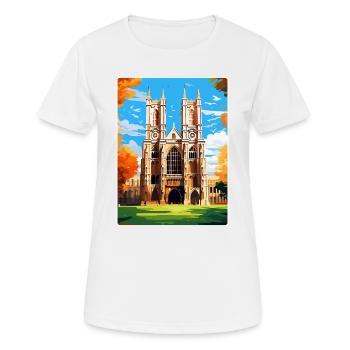 Westminster Abbey London England Großbritannien Reiseplakat - Frauen T-Shirt atmungsaktiv - Weiß - Vorne - AI Model Female 172 dark (172cm)