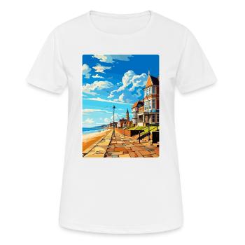 Herne Bay England Uk Vintage Travel Poster WPA Art - Women's Breathable T-Shirt - white - Front - AI Model Female 172 dark (172cm)