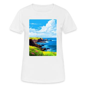 Lizard Point England Uk Vintage Travel Poster WPA - Women's Breathable T-Shirt - white - Front - AI Model Female 172 dark (172cm)