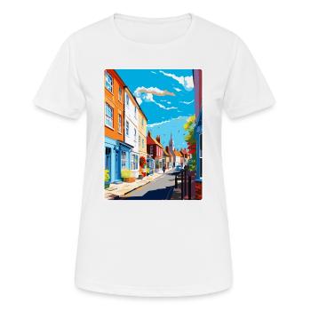 Faversham Angleterre Royaume-Uni Affiche de voyage vintage WPA Art - T-shirt respirant Femme - blanc - Devant - AI Model Female 172 dark (172cm)