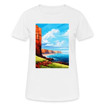 Isle Of Hoy Scotland Uk Vintage Travel Poster WPA - Women's Breathable T-Shirt - white - Front - AI Model Female 172 dark (172cm)