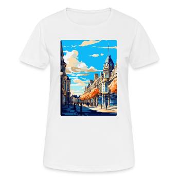 Harrogate Angleterre Royaume-Uni Affiche de voyage vintage WPA Art - T-shirt respirant Femme - blanc - Devant - AI Model Female 172 dark (172cm)