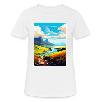 Île de Skye Écosse Royaume-Uni Affiche De Voyage Vintage WPA - T-shirt respirant Femme - blanc - Devant - AI Model Female 172 dark (172cm)