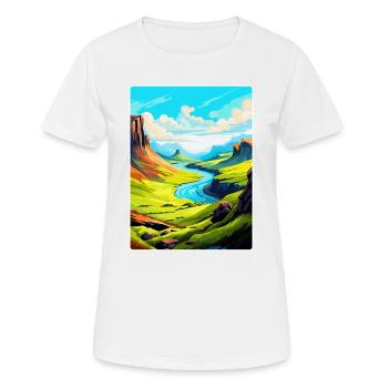 Isle Of Skye Scotland Uk Vintage Travel Poster WPA - Women's Breathable T-Shirt - white - Front - AI Model Female 172 dark (172cm)