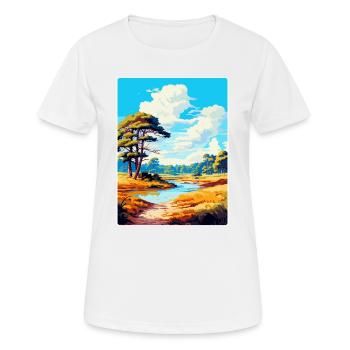 New Forest National Park Vintage Travel Poster WPA - Women's Breathable T-Shirt - white - Front - AI Model Female 172 dark (172cm)