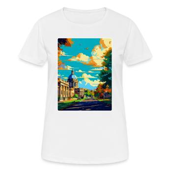Greenwich London England Uk Vintage Travel Poster - Women's Breathable T-Shirt - white - Front - AI Model Female 172 dark (172cm)