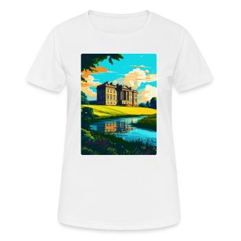 Lyme Park England Uk Vintage Travel Poster WPA Art - Women's Breathable T-Shirt - white - Front - AI Model Female 172 dark (172cm)