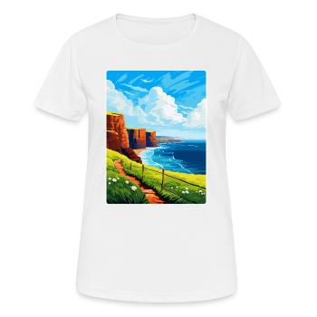 Isle Of Hoy Scotland Uk Vintage Travel Poster WPA - Women's Breathable T-Shirt - white - Front - AI Model Female 172 dark (172cm)