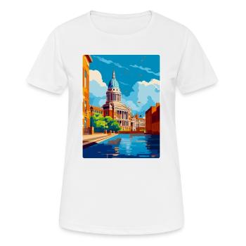 Nottingham Uk Vintage Travel Poster Souvenir WPA - Women's Breathable T-Shirt - white - Front - AI Model Female 172 dark (172cm)
