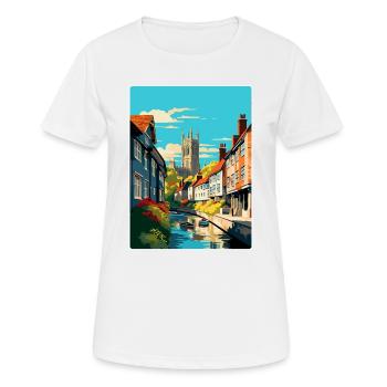 Canterbury England Uk Travel Poster Souvenir WPA - Women's Breathable T-Shirt - white - Front - AI Model Female 172 dark (172cm)
