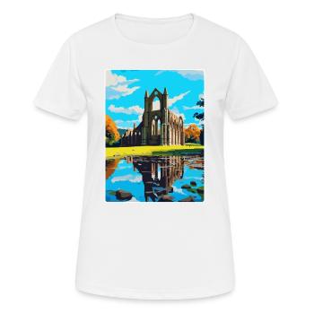 Bolton Abbey England Uk Reise Poster Souvenir WPA - Frauen T-Shirt atmungsaktiv - Weiß - Vorne - AI Model Female 172 dark (172cm)
