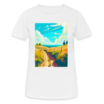 Ridgeway National Trail Travel Poster Souvenir WPA - Women's Breathable T-Shirt - white - Front - AI Model Female 172 dark (172cm)