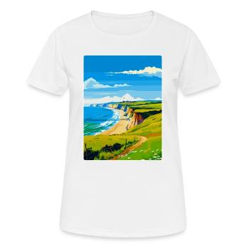 Dorset Uk Vintage Travel Poster Souvenir WPA - Women's Breathable T-Shirt - white - Front - AI Model Female 172 dark (172cm)